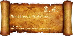 Martinecz Alóma névjegykártya